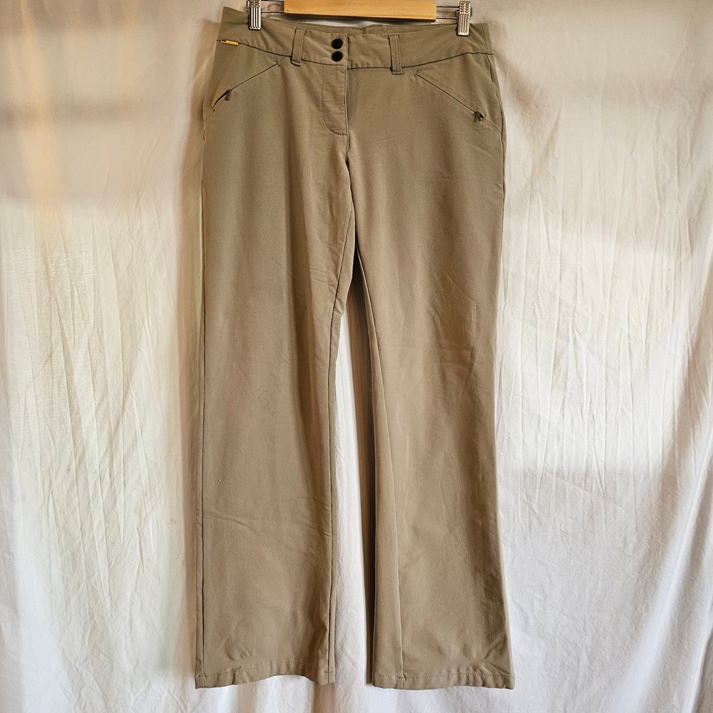 Lole Womens Tan Khaki Hiking Travel Pants UPF‎ 50 Wicking Size Large